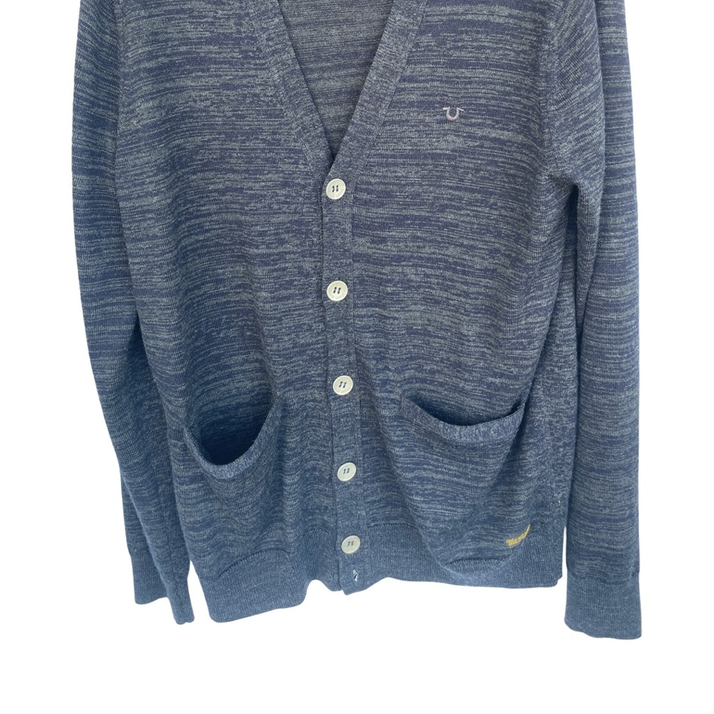 True Religion Grey 100% wool Cardigan Sweater
